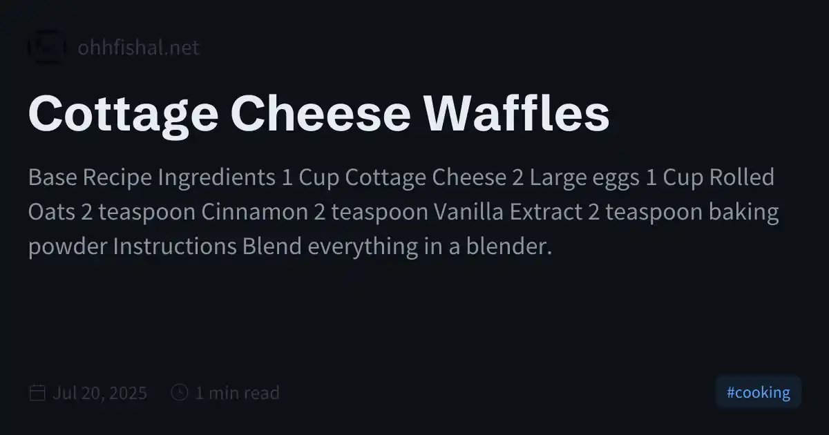 Cottage Cheese Waffles